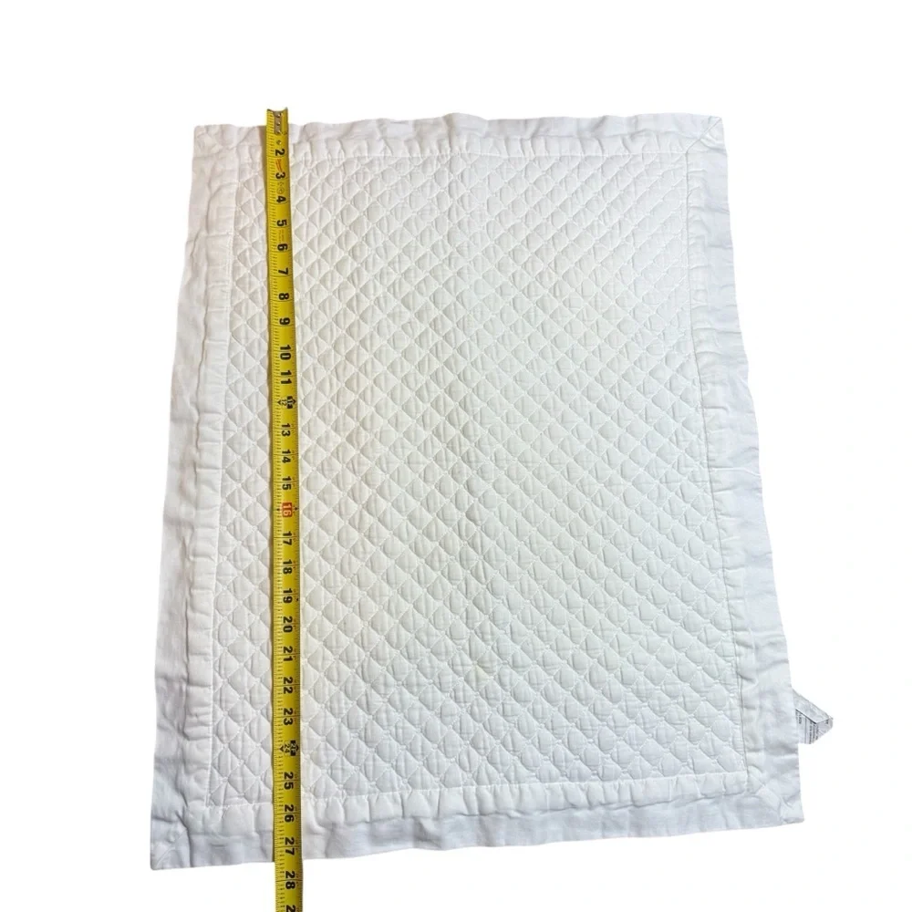 Charter Club White Quilted Pillow Sham Queen Cotton Bedding Cover